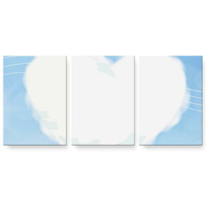 アートパネル 絵 絵画 飾り 選べるサイズ 594×841mm A1 3枚セット セット物 モダン 玄関 写真 フォト インテリア おしゃれ 001725 ハート 空