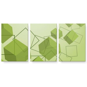 アートパネル 絵 絵画 飾り 選べるサイズ 594×841mm A1 3枚セット セット物 モダン 玄関 写真 フォト インテリア おしゃれ 001867 シンプル 模様 緑
