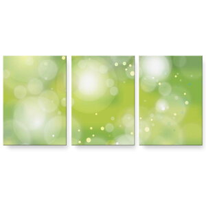 アートパネル 3連 3枚セット 絵 絵画 飾り igsticker 594mmx420mm A2 フォト 壁掛け 木枠 インテリア おしゃれ 001871 シンプル 緑