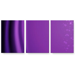 アートパネル 3連 3枚セット 絵 絵画 飾り igsticker 594mmx420mm A2 フォト 壁掛け 木枠 インテリア おしゃれ 001988 シンプル 紫