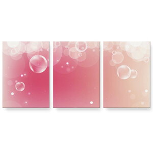 アートパネル 絵 絵画 飾り 選べるサイズ 594×841mm A1 3枚セット セット物 モダン 玄関 写真 フォト インテリア おしゃれ 002022 ピンク しゃぼん玉