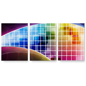 アートパネル 3連 3枚セット 絵 絵画 飾り igsticker 594mmx420mm A2 フォト 壁掛け 木枠 インテリア おしゃれ 002096 カラフル キラキラ