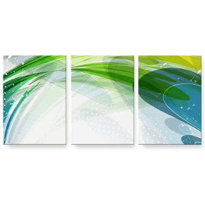 アートパネル 3連 3枚セット 絵 絵画 飾り igsticker 594mmx420mm A2 フォト 壁掛け 木枠 インテリア おしゃれ 002200 模様 緑 シンプル