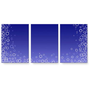 アートパネル 3連 3枚セット 絵 絵画 飾り igsticker 594mmx420mm A2 フォト 壁掛け 木枠 インテリア おしゃれ 002224 模様 青
