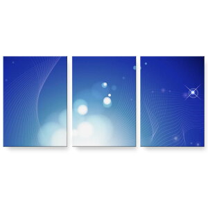 アートパネル 3連 3枚セット 絵 絵画 飾り igsticker 594mmx420mm A2 フォト 壁掛け 木枠 インテリア おしゃれ 002226 シンプル 青