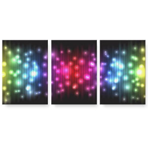 アートパネル 3連 3枚セット 絵 絵画 飾り igsticker 594mmx420mm A2 フォト 壁掛け 木枠 インテリア おしゃれ 002254 蛍光 カラフル