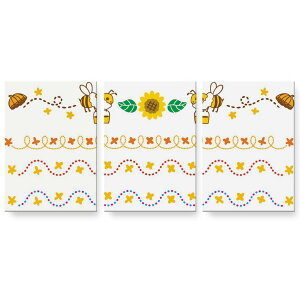 アートパネル 絵 絵画 飾り 選べるサイズ 594×841mm A1 3枚セット セット物 モダン 玄関 写真 フォト インテリア おしゃれ 002541 花 蜂 イラスト