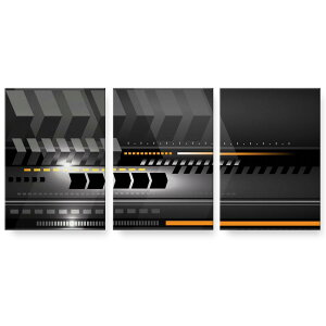 アートパネル 3連 3枚セット 絵 絵画 飾り igsticker 594mmx420mm A2 フォト 壁掛け 木枠 インテリア おしゃれ 002592 模様 黒 グレー