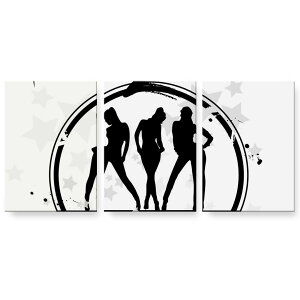 アートパネル 絵 絵画 飾り 選べるサイズ 594×841mm A1 3枚セット セット物 モダン 玄関 写真 フォト インテリア おしゃれ 002659 パーティー 人物 イラスト