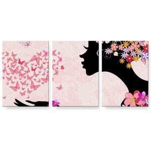 アートパネル 3連 3枚セット 絵 絵画 飾り igsticker 594mmx420mm A2 フォト 壁掛け 木枠 インテリア おしゃれ 002671 花 カラフル ガーリー