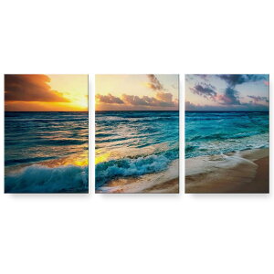 アートパネル 3連 3枚セット 絵 絵画 飾り igsticker 594mmx420mm A2 フォト 壁掛け 木枠 インテリア おしゃれ 022948 海 写真 景色