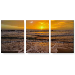 アートパネル 絵 絵画 飾り 選べるサイズ 594×841mm A1 3枚セット セット物 モダン 玄関 写真 フォト インテリア おしゃれ 023862 夕日 海 景色