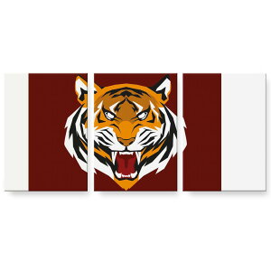 アートパネル 3連 3枚セット 絵 絵画 飾り igsticker 594mmx420mm A2 フォト 壁掛け 木枠 インテリア おしゃれ 023886 トラ 動物 タイガー