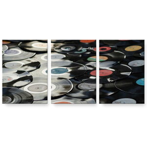 アートパネル 絵 絵画 飾り 選べるサイズ 594×841mm A1 3枚セット セット物 モダン 玄関 写真 フォト インテリア おしゃれ 023940 レコード 音楽