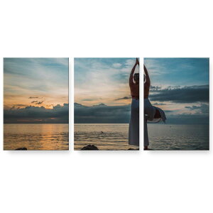 アートパネル 絵 絵画 飾り 選べるサイズ 594×841mm A1 3枚セット セット物 モダン 玄関 写真 フォト インテリア おしゃれ 023993 ヨガ 運動 写真