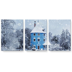 アートパネル 絵 絵画 飾り 選べるサイズ 594×841mm A1 3枚セット セット物 モダン 玄関 写真 フォト インテリア おしゃれ 025720 雪 冬 森林