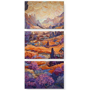 アートパネル 3連 3枚セット 絵 絵画 飾り igsticker 420mmx297mm A3 フォト 壁掛け 木枠 インテリア おしゃれ フランス ラベンダー畑 033104