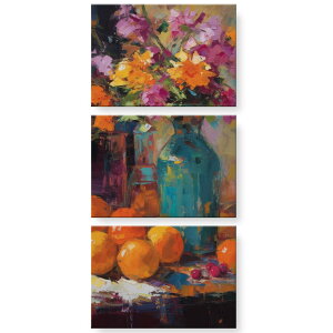 アートパネル 絵 絵画 飾り 選べるサイズ 594×841mm A1 3枚セットB セット物 モダン 玄関 写真 フォト インテリア おしゃれ 果物 花 033112