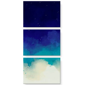 アートパネル 3連 3枚セット 絵 絵画 飾り igsticker 594mmx420mm A2 フォト 壁掛け 木枠 インテリア おしゃれ 空 アート 033132