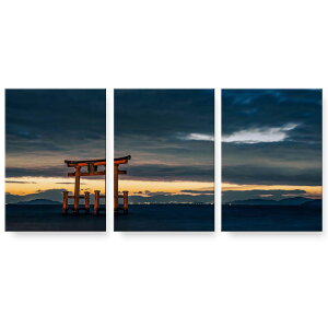 アートパネル 絵 絵画 飾り 選べるサイズ 594×841mm A1 3枚セット セット物 モダン 玄関 写真 フォト インテリア おしゃれ 018349 神社 写真