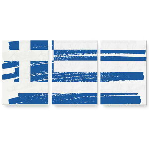 アートパネル 3連 3枚セット 絵 絵画 飾り igsticker 594mmx420mm A2 フォト 壁掛け 木枠 インテリア おしゃれ 018456 国旗 greece ギリシャ