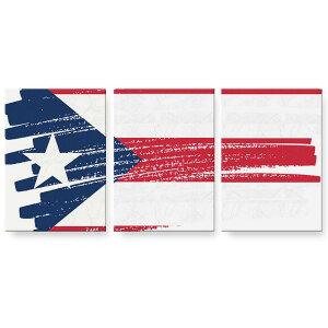 アートパネル 3連 3枚セット 絵 絵画 飾り igsticker 594mmx420mm A2 フォト 壁掛け 木枠 インテリア おしゃれ 018540 国旗 puerto-rico プエルトリコ