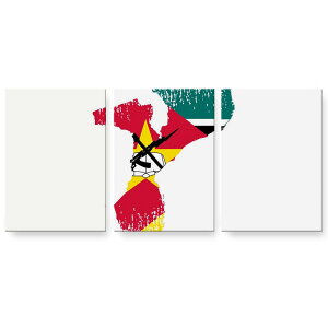 アートパネル 絵 絵画 飾り 選べるサイズ 594×841mm A1 3枚セット セット物 モダン 玄関 写真 フォト インテリア おしゃれ 018894 国旗 mozambique モザンビーク