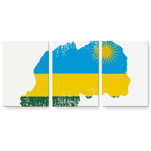 アートパネル 絵 絵画 飾り 選べるサイズ 594×841mm A1 3枚セット セット物 モダン 玄関 写真 フォト インテリア おしゃれ 018931 国旗 rwanda ルワンダ