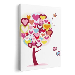 アートパネル 絵 絵画 飾り 選べるサイズ 420×594 mm A2 モダン 玄関 写真 フォト インテリア おしゃれ 000900 ハート 木
