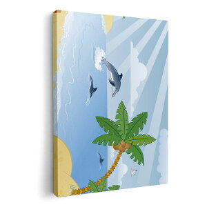 アートパネル 絵 絵画 飾り 選べるサイズ 420×594 mm A2 モダン 玄関 写真 フォト インテリア おしゃれ 001350 ヤシの木 南国