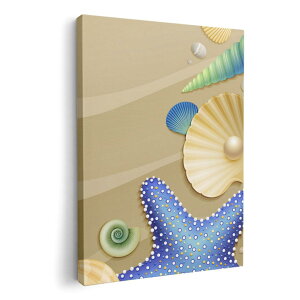 アートパネル 絵 絵画 飾り 選べるサイズ 420×594 mm A2 モダン 玄関 写真 フォト インテリア おしゃれ 001369 砂浜 貝 海