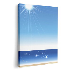 アートパネル 絵 絵画 飾り 選べるサイズ 420×594 mm A2 モダン 玄関 写真 フォト インテリア おしゃれ 001425 海 砂浜 太陽