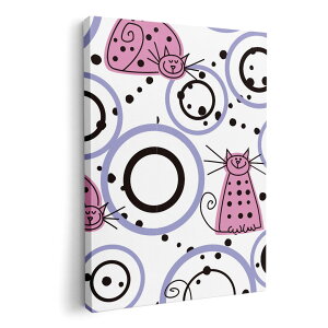 アートパネル 絵 絵画 飾り 選べるサイズ 420×594 mm A2 モダン 玄関 写真 フォト インテリア おしゃれ 004119 猫 動物 ピンク