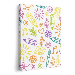 アートパネル 絵 絵画 飾り 選べるサイズ 420×594 mm A2 モダン 玄関 写真 フォト インテリア おしゃれ 005943 鉛筆 鳥 模様 イラスト