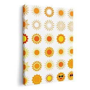 アートパネル 絵 絵画 飾り 選べるサイズ 420×594 mm A2 モダン 玄関 写真 フォト インテリア おしゃれ 006935 太陽 アイコン 顔