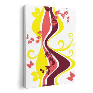 アートパネル 絵 絵画 飾り 選べるサイズ 420×594 mm A2 モダン 玄関 写真 フォト インテリア おしゃれ 007560 植物 蝶 ピンク イエロー 黄色