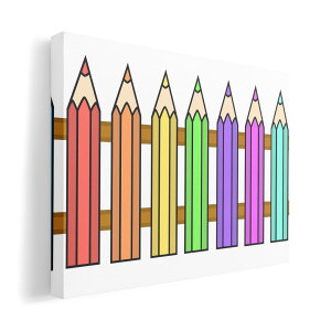 アートパネル 絵 絵画 飾り 選べるサイズ 420×594 mm A2 モダン 玄関 写真 フォト インテリア おしゃれ 009814 鉛筆 カラフル