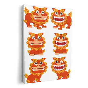 アートパネル 絵 絵画 飾り 選べるサイズ 420×594 mm A2 モダン 玄関 写真 フォト インテリア おしゃれ 013765 シーサー 沖縄 ハイビスカス