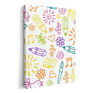 アートパネル 絵 絵画 飾り 選べるサイズ 420×297 mm A3 モダン 玄関 写真 フォト インテリア おしゃれ 005943 鉛筆 鳥 模様 イラスト