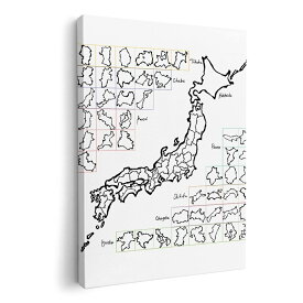 アートパネル 絵 絵画 飾り 選べるサイズ 420×297 mm A3 モダン 玄関 写真 フォト インテリア おしゃれ 008269 白黒　地図　日本