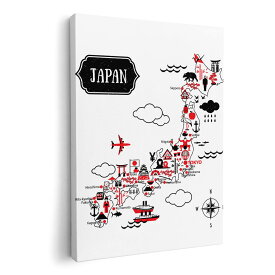アートパネル 絵 絵画 飾り 選べるサイズ 420×297 mm A3 モダン 玄関 写真 フォト インテリア おしゃれ 014136 日本　地図