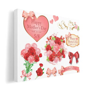 アートパネル 絵 絵画 飾り 選べるサイズ 420×297 mm A3 モダン 玄関 写真 フォト インテリア おしゃれ 016210 母の日 カーネーション リボン