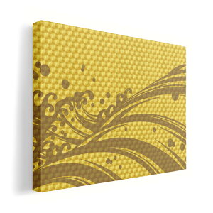 アートパネル 絵 絵画 飾り 選べるサイズ 210×297 mm A4 モダン 玄関 写真 フォト インテリア おしゃれ 007900 和風 和柄 黄色 イエロー 波