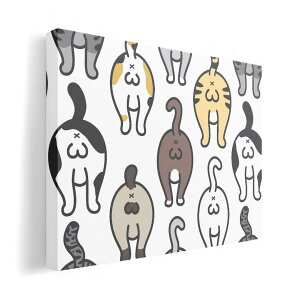 アートパネル 絵 絵画 飾り 選べるサイズ 210×297 mm A4 モダン 玄関 写真 フォト インテリア おしゃれ 016238 猫 おしり