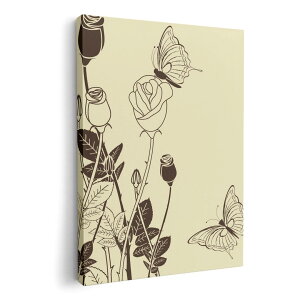 アートパネル 絵 絵画 飾り 選べるサイズ 210×148 mm A5 モダン 玄関 写真 フォト インテリア おしゃれ 001338 花 バラ 蝶