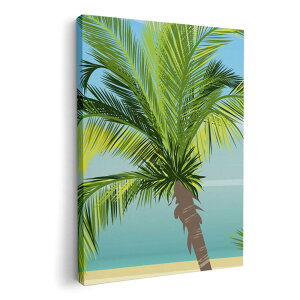 アートパネル 絵 絵画 飾り 選べるサイズ 210×148 mm A5 モダン 玄関 写真 フォト インテリア おしゃれ 001430 やしの木 海