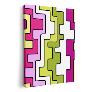 アートパネル 絵 絵画 飾り 選べるサイズ 210×148 mm A5 モダン 玄関 写真 フォト インテリア おしゃれ 007603 ピンク 緑 グリーン 模様