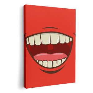 アートパネル 絵 絵画 飾り 選べるサイズ 210×148 mm A5 モダン 玄関 写真 フォト インテリア おしゃれ 008104 口 くち 赤 イラスト
