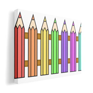 アートパネル 絵 絵画 飾り 選べるサイズ 210×148 mm A5 モダン 玄関 写真 フォト インテリア おしゃれ 009814 鉛筆 カラフル