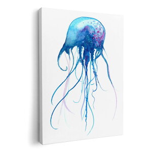 アートパネル 絵 絵画 飾り 選べるサイズ 210×148 mm A5 モダン 玄関 写真 フォト インテリア おしゃれ 010932 海 くらげ 青